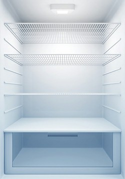 inside of a freezer