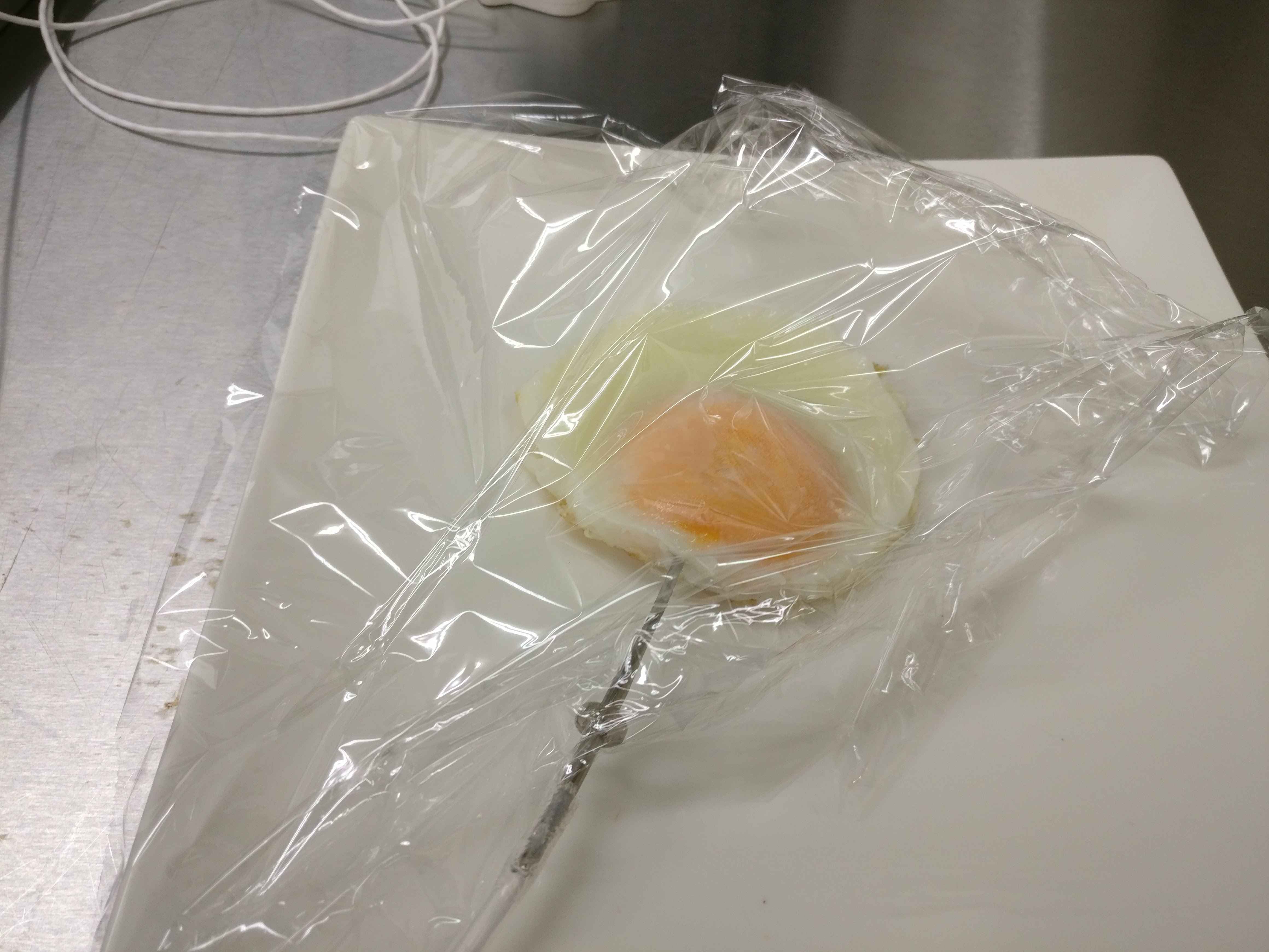 Defrosting flash frozen egg